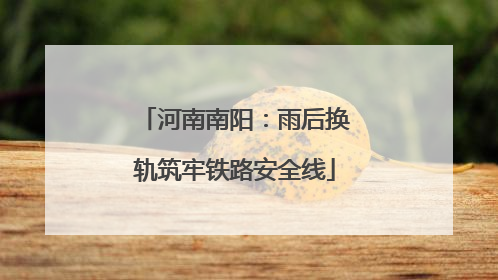 河南南阳：雨后换轨筑牢铁路安全线